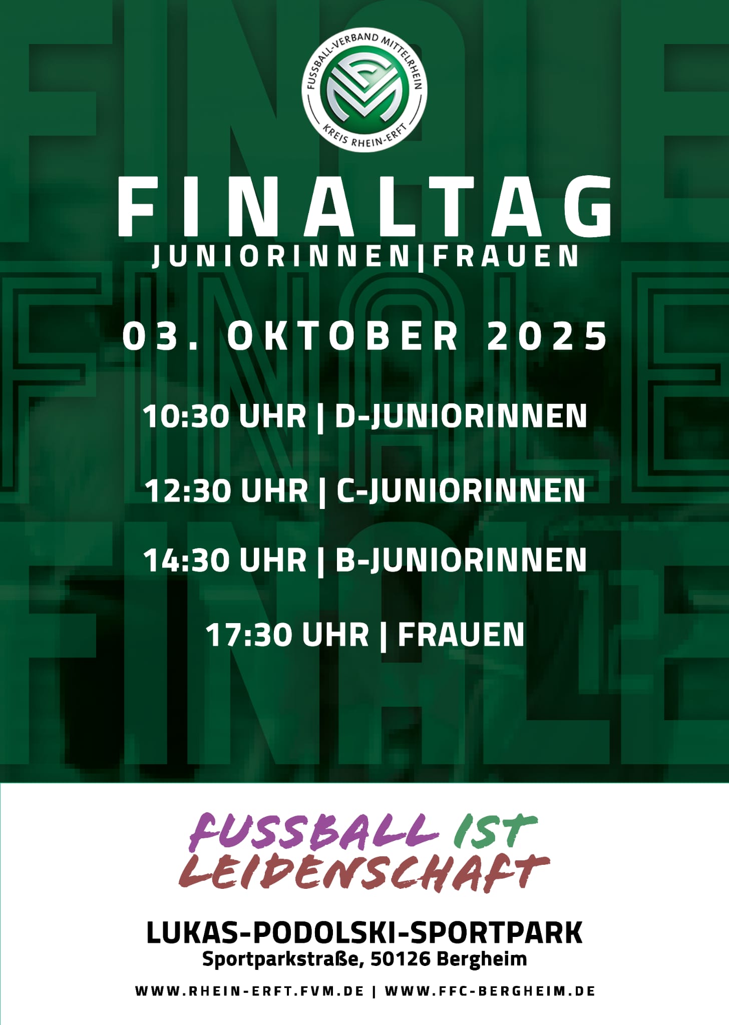 Finaltag der Juniorinnen und Frauen am 03. Oktober 2025